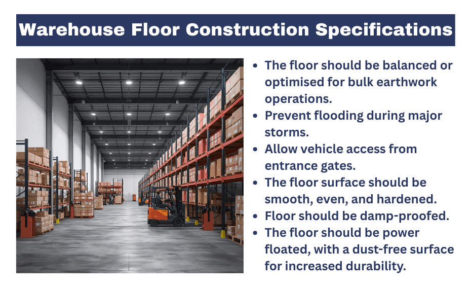 Warehouse Floor Construction Specifications